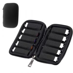 COYUN Sac de Rangement pour Cl&eacute; USB, Case de Stockage, &Eacute;tui de Rangement, Organisateur Accessoires Electroniques USB avec 10 Emplacements pour Jump Drives,Pen Drive,Thumb Drive,Flash Drive, Noir (HLWA RETAILS LTD UKSTORE, neuf)