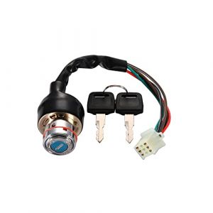 WOOSTAR 6 Fils Interrupteur &agrave; Cl&eacute; de Contact Allum&eacute; &eacute;teint 2 Positions Remplacement pour 50cc 70cc 90cc 110cc 125cc 150cc 250cc 250cc Taotao Redcat Roketa Sunl ATV 4 Roues Dirt Bike Pit Bike Go Kart (WOOSTAR DIRECT FR, neuf)