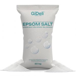 GiDeli Epsom Sel de bain Sel d'Epsom Sel d'Epsom Sel de magn&eacute;sium pur heptahydrat&eacute; Qualit&eacute; pharmaceutique (30 kg) (Posh Sp. z o.o., neuf)