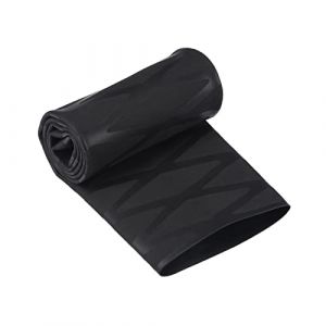 QUARKZMAN 50mm Dia 77mm Plat 0.5m 2:1 Gaine Thermoretractable Chaleur Rétractable Manchon Envelopper Tube Non Slip Imperméable pour Canne Poignée Grip, Noir (QUARKZMAN, neuf)