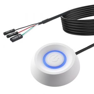 LANAFAY PC Interrupteur D'alimentation, Bouton Power PC Externe Démarrage à Distance, Interrupteur Ordinateur de Bureau Câble D'extension 1.8m pour Carte Mère (HLXSHANGMAO, neuf)