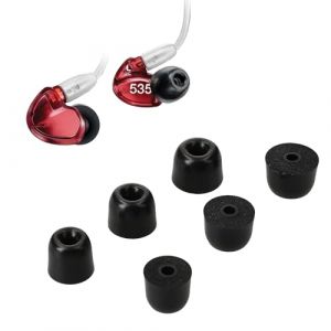 kwmobile 6X Embout Compatible avec Shure AONIC 215 / SE215 / SE846 / SE535 / SE112 - Embouts de Rechange en Mousse pour &Eacute;couteurs - 3 Tailles S M L - Noir (SX-Commerce, neuf)