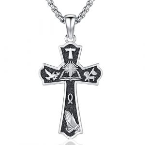 Friggem Collier Viking Celtique pour Homme en Argent Sterling 925, Collier Runes Viking, Pendentif Nœud Celtique Bijoux Amulette Nordique (Friggem, neuf)
