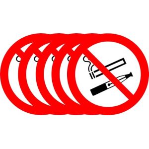 interdiction interdit fumer Vapoter logo autocollant adh&eacute;sif stickers (5, 20) (kover graphik, neuf)