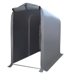 Abri de Jardin pour 2 Vélos：Bâche Imperméable et Résistante aux UV Structure Acier Renforcée Montage Rapide sans Perçage pour Rangement velos et Moto 180 x 94 x 156 cm (KAIDIDA, neuf)