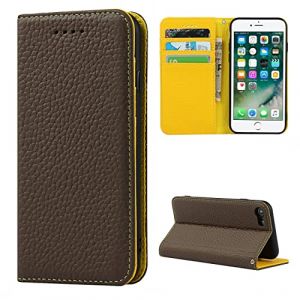 Copmob Coque iPhone 7 Plus/8 Plus,Flip Cuir v&eacute;ritable Portefeuille &Eacute;tui en Cuir,[4 Fentes][Fermeture magn&eacute;tique],Housse &Eacute;tuis &agrave; Rabat &Eacute;tui de Protection pour iPhone 7 Plus/8 Plus - Marron (Copmob, neuf)
