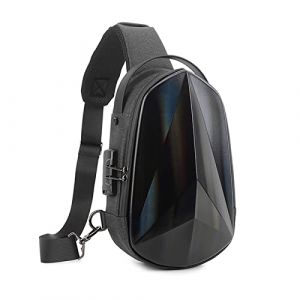 FANDARE Antivol Sacs de Sport Bandouli&egrave;re Sacoche avec USB Sac Poitrine Impermeable Sling Bag Sac d'Epaule pour Homme Femme Voyage Sport Randonn&eacute;e V&eacute;lo Camping Excursion Noir (BEWMER S.R.L., neuf)