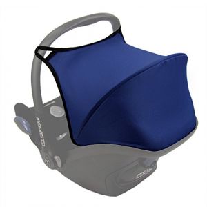 BAMBINIWELT Pare-soleil pour si&egrave;ge b&eacute;b&eacute; compatible avec Maxi Cosi Cabrio-FIX + prot&egrave;ge-ceinture gratuit (bleu) (BambiniWelt, neuf)