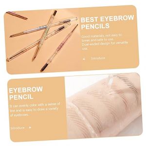 SHERCHPRY Lot De 5 Crayons &agrave; Sourcils Anti-transpirants Avec Pinceau, Mine Ronde Ultra Fine, Couleurs Naturelles Pour Femmes, Maquillage Solide, Portable (Dnna Huang, neuf)
