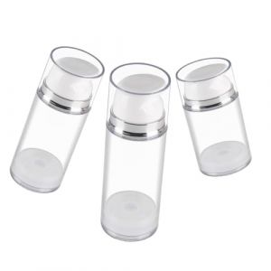 Mikikit 3pi&egrave;ces Flacon Pompe Airless Vide Lot de Distributeur de Lotion pour Voyage Flacon de Lotion Airless Petit Format Fuite (Famidago, neuf)