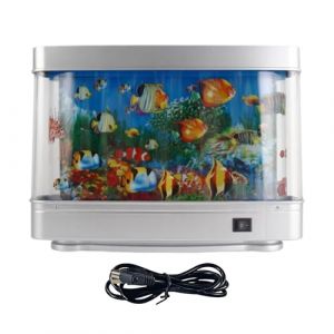 G&eacute;n&eacute;rique Fausse poisson-poisson petit faux aquarium lampe d&eacute;corative, aquarium artificiel, d&eacute;coration sensorielle r&eacute;aliste mignonne r&eacute;aliste silencieuse (zexuanl, neuf)