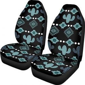 xixirimido Lot de 2 housses de siège de voiture motif cactus tribal durable (JUNYANSTORE, neuf)