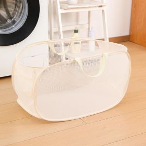 KIAYOO Panier &agrave; Linge Pliable, Corbeilles &agrave; Linge Pop Up Laundry Baskets Sac &agrave; Linge,Paniere a linge sale avec Manipuler pour Salle de bain Chambre &agrave; coucher Buanderie Chambre d'enfant Voyage, Beige (KIAYOO, neuf)