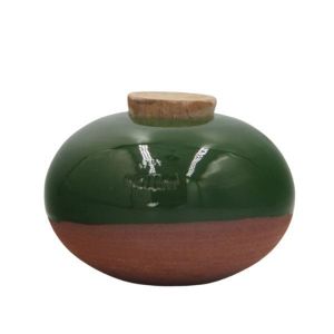 Olla Galet Vert &ndash; Irrigation Naturelle en Terre Cuite pour Plantes en Pot &ndash; 15 cl &ndash; Arrosage Autonome 2 &agrave; 5 Jours &ndash; &Eacute;conomiseur d&rsquo;Eau &ndash; Fabrication Artisanale fran&ccedil;aise (Poterie Lutton - Poterie d'Irrigation - Ollas, neuf)