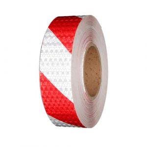 Fhioevt Bande Reflechissante Autocollante 10m x 5cm Rubalise Rouge et Blanc Stickers Reflechissant Ruban de Sécurité pour Véhicules Remorques de Voiture Routières Rappel de Sécurité (Zhongtou Smart Device, neuf)