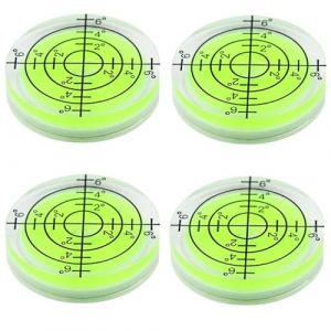 BOBOZHONG Niveau à Bulle,4 pièces Mini Niveau à Bulle de 32 mm,Mini Niveau à Bulle Ronde de Poche Niveau à Bulle de précision Bulle Niveau Niveaux à Bulle Rond pour appareils Photo Camping caravanes (LiFangSotre, neuf)