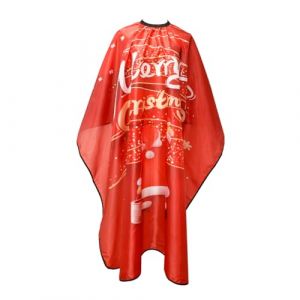FRCOLOR tissu du père Noël tablier de coiffeur barbier tablier de travail tablier de barbier tablier de coiffeur pour femme tablier de coiffeur pour hommes Pongé rouge (White Beach, neuf)