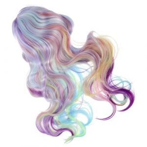 MUCKLILY Perruque Arc-en-ciel Perruques Perruque Frisée Arc-en-ciel Perruque De Cheveux Arc-en-ciel Pour Enfants Perruques De Lacet Cheveux Humains Ondulés Bouclés Coloré (Senike, neuf)