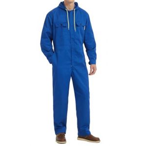 Yukirtiq Combinaison de Travail Homme Femme Multipoche Bleu de Travail M&eacute;caniciens Salopette de Travail Combinaison Cote de Travail &agrave; Capuche, Bleu Royal, XXL (Yukirtiq, neuf)