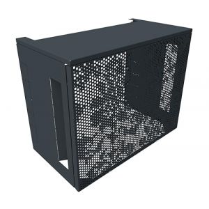 Cache Clim ATOLE en Aluminium Thermolaqu&eacute; - Taille 1 : H. 80 x L. 100 x P. 54 cm - Gris anthracite (ATOLE, neuf)