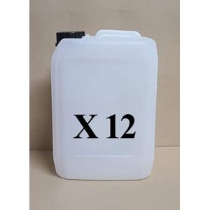 Bidon 10 litres naturel (avec bouchon noir) Gerbable de Sotralentz, Contenant pour liquides, Polyéthylène haute densité, Naturel (Aude Plastique, neuf)