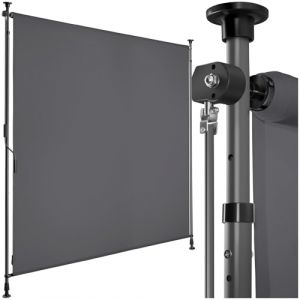 tectake® Store banne sans Perçage Vertical avec Manivelle, Multi-Fonction Store Vertical Enroulable Brise Soleil Brise Vue Jardin Brise Vue Balcon Opaque en Acier laqué époxy - Noir, 150 x 310 cm (TECTAKE FRANCE SAS, neuf)