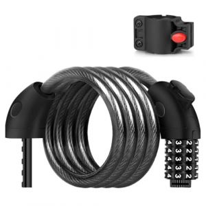 Chaîne Antivol Vélo 65 Cm, Cadenas Velo, Antivol Trotinette Electrique, Anti Vol Velo Solide, Serrure De Câble Pour Vélos, Motos, Trotinette Electrique, Noir (ROBFLOR MARKET CARS, neuf)