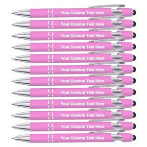 FIKCIK Stylo Personnalis&eacute; avec Nom, Cadeau Stylo Personnalis&eacute;, Stylo Plume Enfant Retractable, Stylo Personnalis&eacute; avec Texte Cadeau Pour Femme, Homme, Entreprise, Collegue, Mariage-Violet clair (anyudedian, neuf)