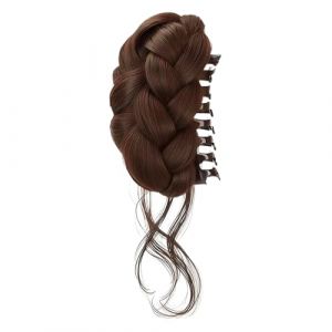 Postiche de, pince &agrave; griffes de postiche tress&eacute; torsad&eacute; r&eacute;aliste, faux avec pince &agrave; griffes s&eacute;curis&eacute;e, pour le travail quotidien des femmes et des filles (YunMengdianpu, neuf)