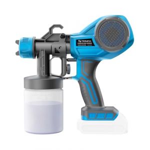 Tilswall Pistolet a Peinture, 0.7kg Ultra-l&eacute;ger HVLP Pistolet Peinture Electrique avec 4 Buses & 3 Motifs, Capacit&eacute; 550 ML/Min, R&eacute;servoir de 600 ML, Compatible avec Makita 18V (sans Batterie) (Tilswall Direct EU, neuf)