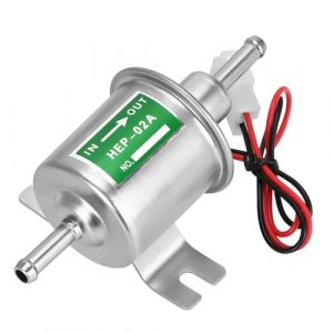 CGEAMDY Pompe &agrave; Carburant &Eacute;lectronique, Pompe &agrave; Carburant &Eacute;lectrique 12V Pour Essence Diesel, Pompe &agrave; Essence &Eacute;lectrique 12V 3-5 Psi Pour Tondeuse Gazon, Carburateur, Essence, Moteur Diesel (Argent) (CGE Auto, neuf)