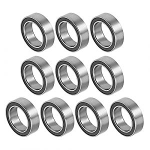 QUARKZMAN MR128-2RS 8x12x3.5mm Billes Roulements x 10PCS Chrome Acier pour Machines et Outils, Roulement &agrave; Bille &agrave; Gorge Profonde [Double Scell&eacute;] (QUARKZMAN, neuf)