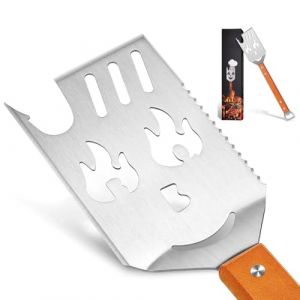 Accessoires Barbecue, Spatule Barbecue 7 en 1, Outils de Barbecue Uniques et créatifs, avec Manche en Bois, de Grill Multifonction avec Décapsuleur Ustensiles Barbecue Cadeaux pour Hommes (EUROEDI SPEDITION, neuf)