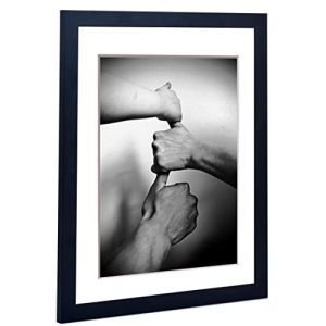 Alice Cadre photo avec passe-partout et verre acrylique I Couleur noir I Cadre de 40 x 80 cm I Taille de l'image 33 x 70 cm (Rahmengalerie24, Alle Preise inkl. deutscher Ust., neuf)