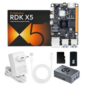 Yahboom 10 Tops Development Board Kit, RDK X5 Development Board with Heat Dissipation Shell, Power Supply, to Achieve Local Deployment of Multiple Large Language Models (4GB, Aluminum Case Kit) (Yahboom-EU, neuf)