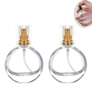 ROKZELT Flacon Parfum Vide Rechargeable, 2 Pi&egrave;ces, Vaporisateur Parfum Portable, Pour Voyage, Spray Vide, 50ml, Transparent (ZHANG GUOQIANG SHOP, neuf)