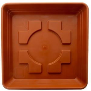 2friends Soucoupe 40 x 40 cm pour pot de fleurs grand extérieur - Très robuste - En terre cuite - Grand pot de fleurs d'extérieur - Plastique protégé contre les UV - Fabriqué en Allemagne - Jardin et (2friends GmbH, neuf)