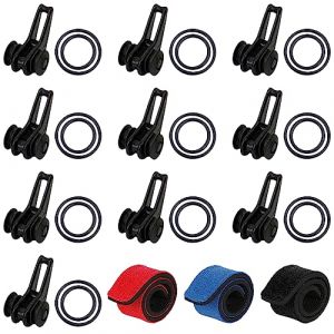 Butyeak Accroche Leurre, Porte-Hame&ccedil;ons en Plastique, 3 Pi&egrave;ces Sangle de Canne &agrave; P&ecirc;che, 10 Pi&egrave;ces Cannes &agrave; P&ecirc;che Ceinture, Pour placer et s&eacute;curiser les hame&ccedil;ons de p&ecirc;che (JUNNING STORE, neuf)