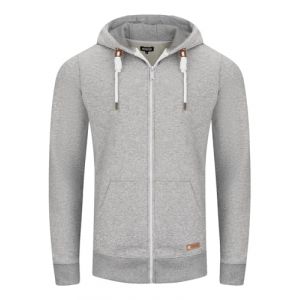 riverso RIVThilo Sweat-Shirt à Capuche pour Homme Sweat à Capuche zippé Basic Uniforme Coton Gris Marron Vert Rouge Bleu Noir S M L XL 2XL 3XL 4XL 5XL - Gris - Large (Jeans-direct, neuf)