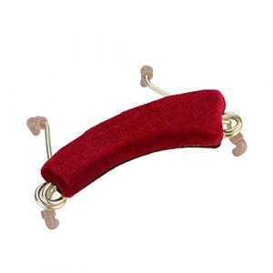 Epaulière pour Violon, Support d'épaule de Violon réglable en Alliage d'aluminium Rouge avec Griffes de Ressort pour Violon 3/4 4/4 (Yisteel-EU, neuf)