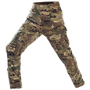 Uugood Pantalon Camouflage pour Homme, Pantalon Cargo Militaire Pantalon Tactique Pantalons de Combat pour Airsoft Chasse Paintball Randonn&eacute;e (CP, M) (Uugood, neuf)