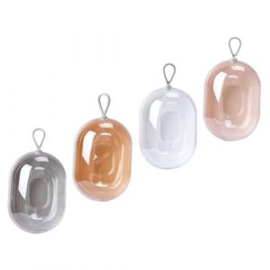 Healvian Lot De 4 Conteneurs D'éponge De Maquillage Compact, Boîte Porte-éponge Polyvalente, Format Petit, Couleur Blanc, Rose Chardon, Gris Et Jaune, Pour Usage Domestique Et Voyage (Le Sengyu, neuf)