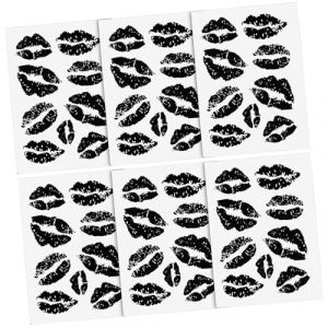 PACKOVE 6 Feuilles Bouilloire à Thé Tache Sur Les Lèvres Temporaire Pour Femme Fausses Lèvres Temporaire Pour Les Enfants Théière En Métal Cafetière Papier (Spring TU, neuf)