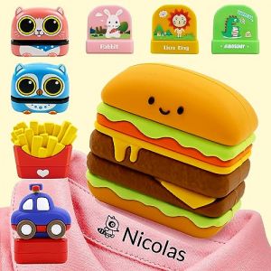 Tampon Prenom Vetement Enfant Personnalis&eacute;, Tampon Encreur Textile Personnalisable Vetement, Tampon Nominatif Personnalis&eacute; Vetement Enfant, Tampon Nominatif Pour Marquer Les V&ecirc;tements, Tampon Pr&eacute;nom (yueshishangmao, neuf)