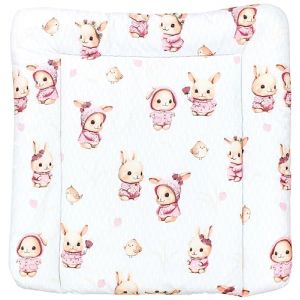 TupTam Matelas à Langer à Motifs pour Bebe Filles et Garçons, Lapin/Rose, 70 x 70 cm (LotteStyle, neuf)