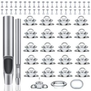 Grommets Eyelets Outils, Oeillets pour Baches, Trousse à Oeillets, œillets Ovales Twist Verrouiller en Laiton, Trousse à œillets Outils pour Bâche, Chaussures, Vêtements, Tentes (HAIKOCP, neuf)