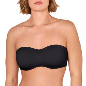 DELIMIRA Soutien Gorge sans Bretelles Grande Taille Invisible avec Armature Bandeau Minimiseur sans Rembourrage Noir 100G (Jimu Fashion, neuf)