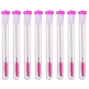 PACKOVE Lot De 8 Set De Tubes De Cils Brosse à Mascara Diamantée Rose Fuchsia, Format Tube Portable Pour Maquillage Yeux, Outil Maquillage Professionnel Et Personnel (Spring TU, neuf)