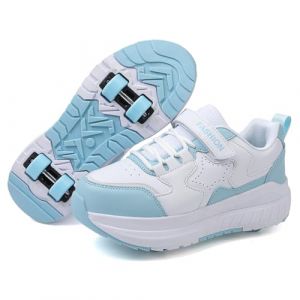 FANSU Chaussure &agrave; Roulette Gar&ccedil;ons Filles, Chaussures a roulettes Enfant Retractable avec 4 roulettes, Basket Roller Fille pour Int&eacute;rieur Ext&eacute;rieur (JINBO, neuf)