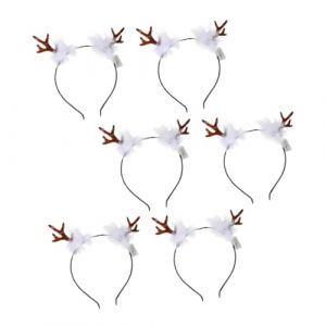 HONITANO 6 Pi&egrave;ces Bandeau No&euml;l Renne Lumineux avec et Lumi&egrave;re Chaude Cerceau T&ecirc;te Cerf D&eacute;coratif pour F&ecirc;te Festival Cosplay (LUWELI, neuf)